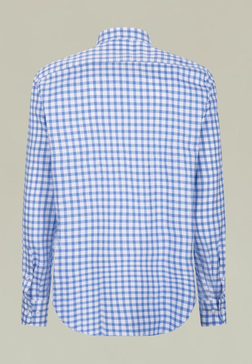 Angelico Camicia quadri azzurro-bianco BD regular fit Outlet