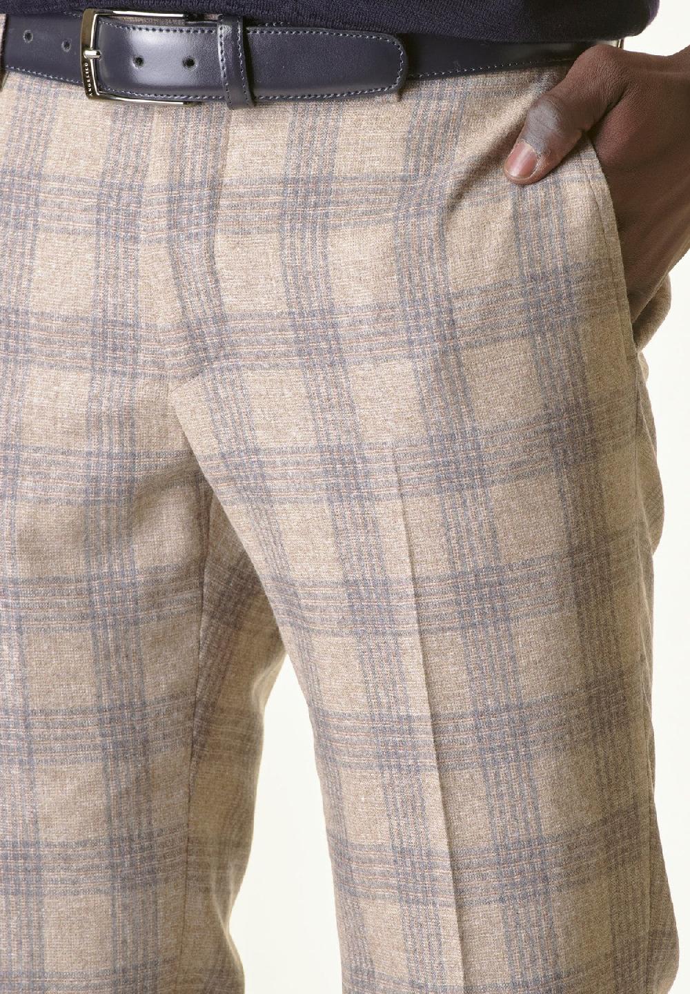 Angelico Pantalone galles naturale-grigio lana-cashmere Custom Hotsell
