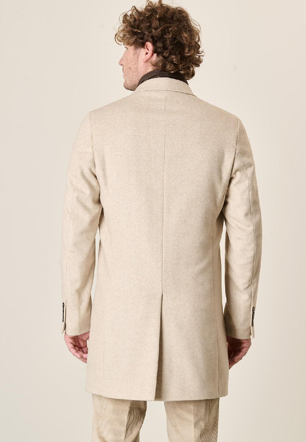 Angelico Cappotto naturale misto cashmere resca pettorina staccabile 2025