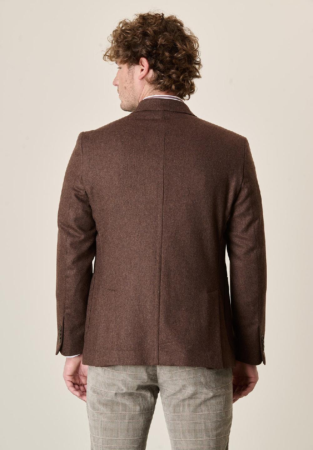 Angelico Giacca marrone misto lana decostruita custom fit Spedizione Gratuita