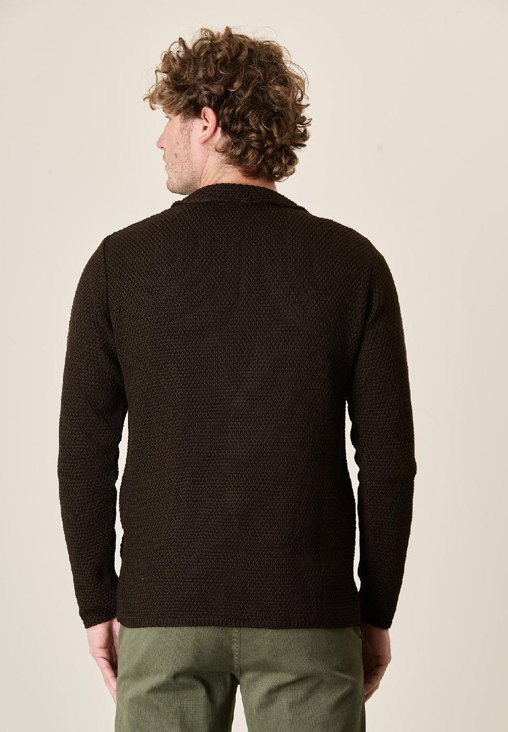 Angelico Giacca maglia moro misto lana grana di riso Acquista Ora