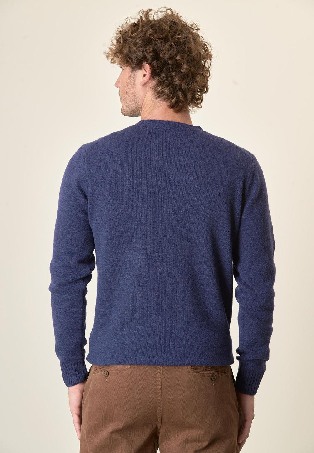 Angelico Girocollo bluette puro cashmere Shopping Online