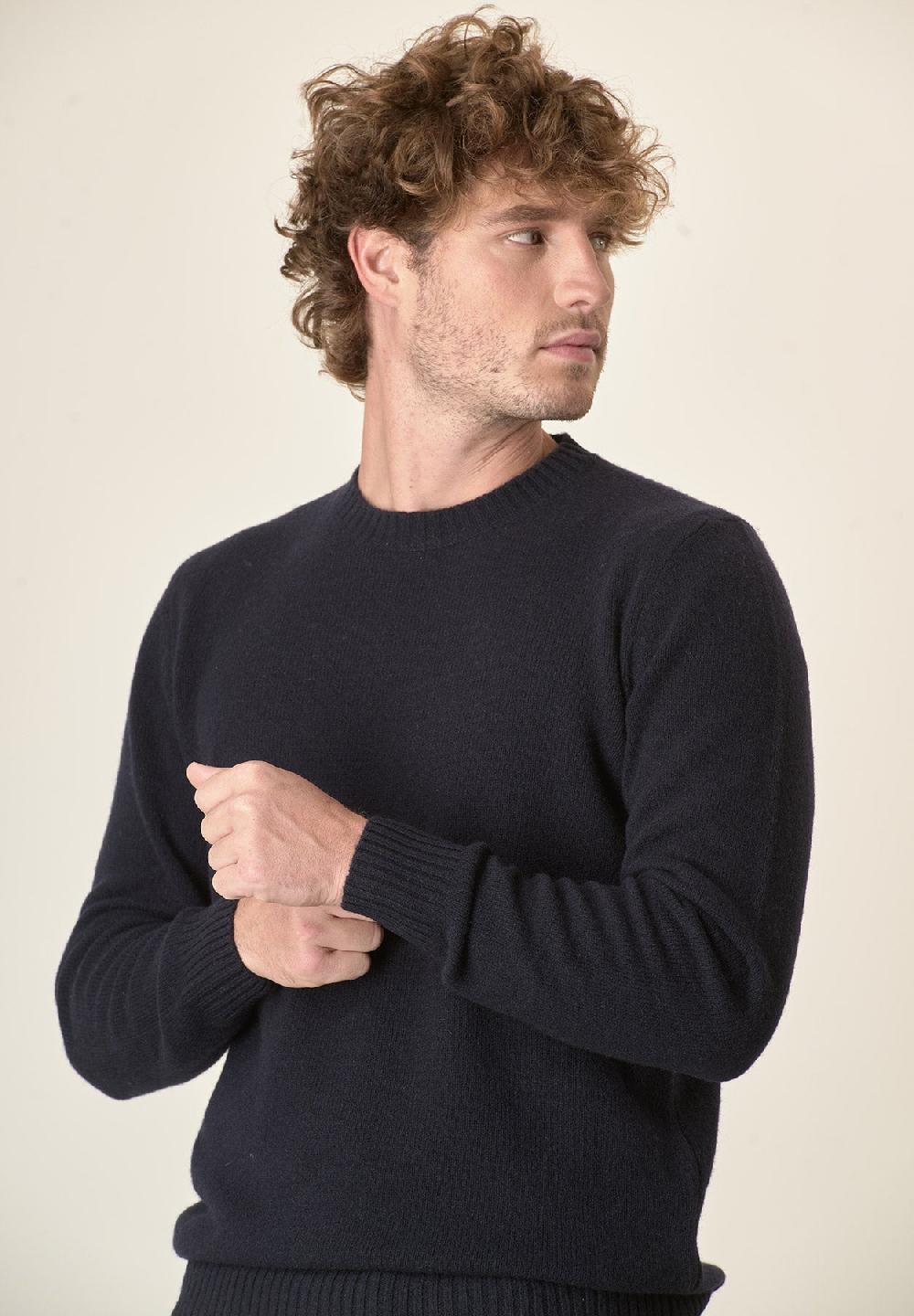 Angelico Girocollo blu puro cashmere Affare Del Giorno