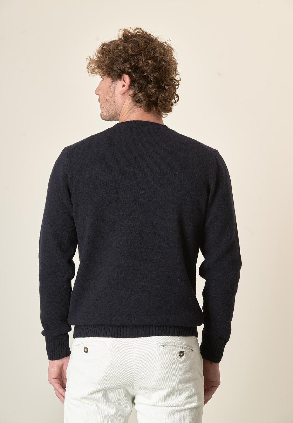 Angelico Girocollo blu puro cashmere Affare Del Giorno