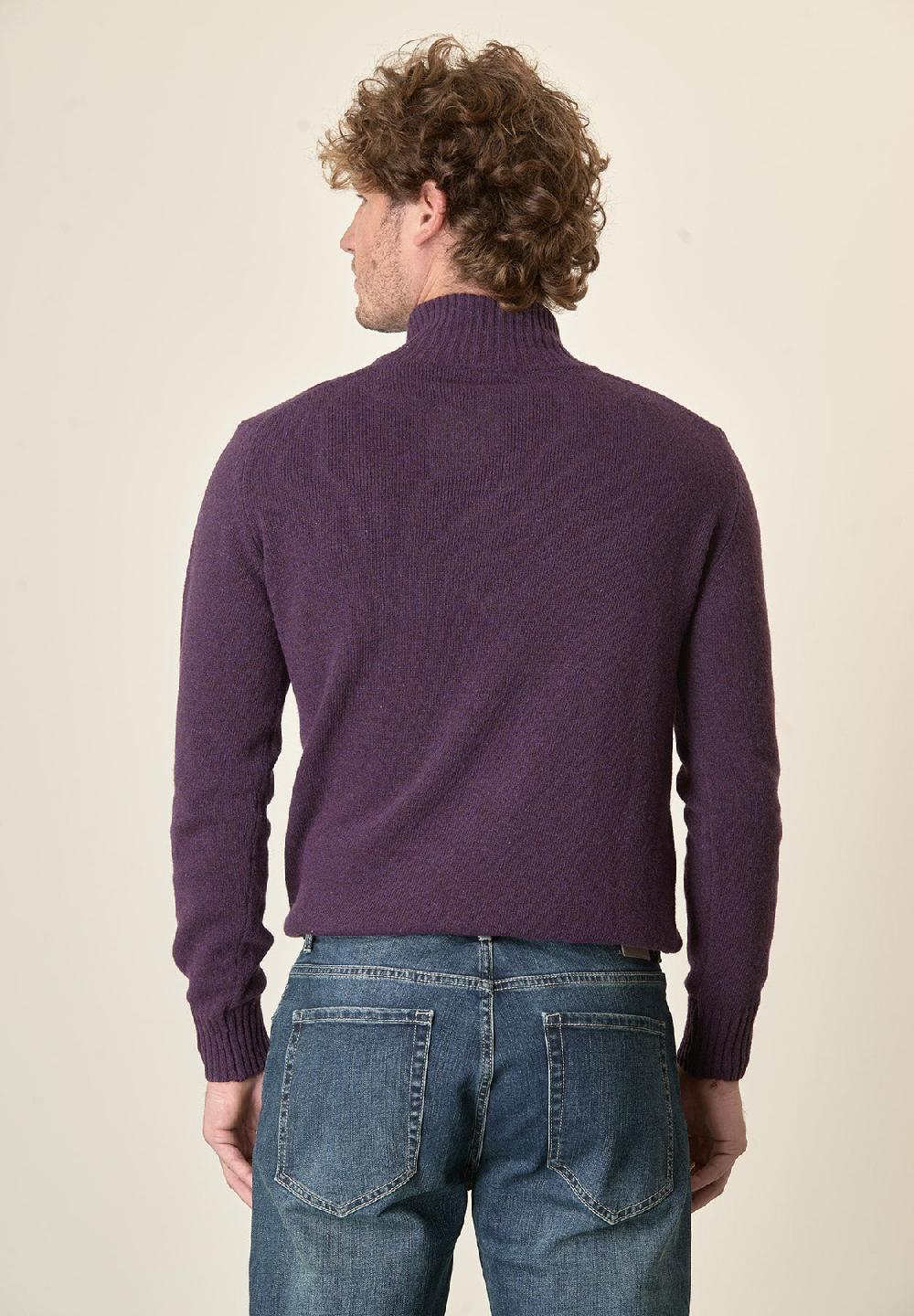 Angelico Lupetto viola misto lana Online