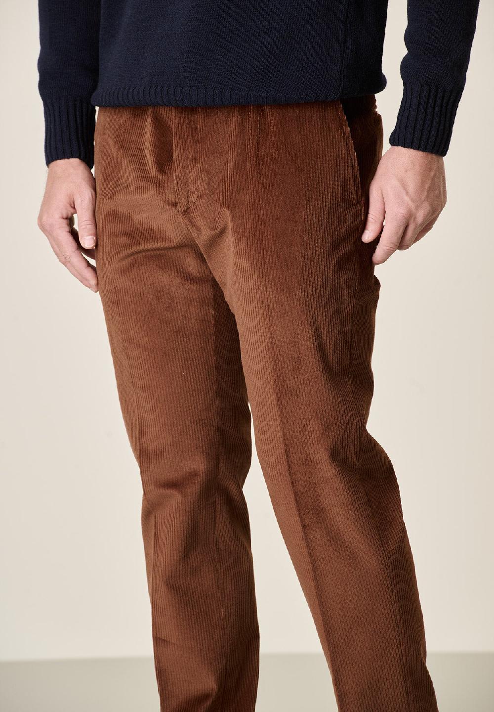 Angelico Pantalone moro velluto coste larghe custom fit Vendite Flash