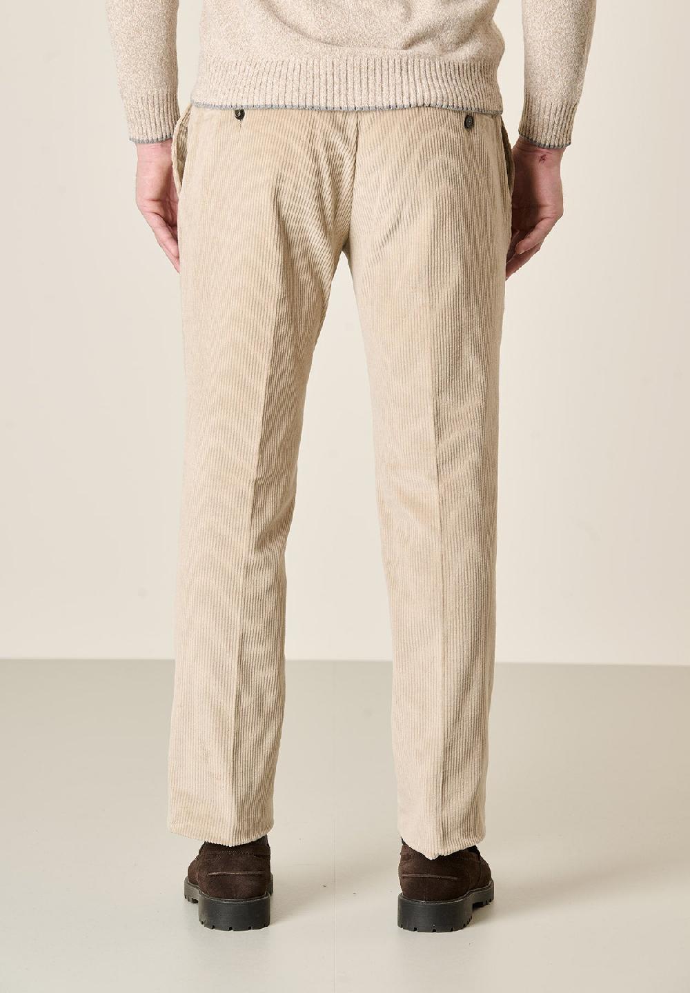 Angelico Pantalone beige velluto coste larghe custom fit Nuova