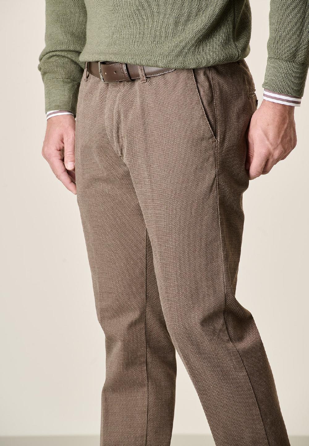 Angelico Pantalone moro armatura cotone stretch slim fit 2025