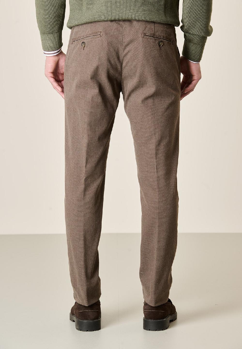 Angelico Pantalone moro armatura cotone stretch slim fit 2025