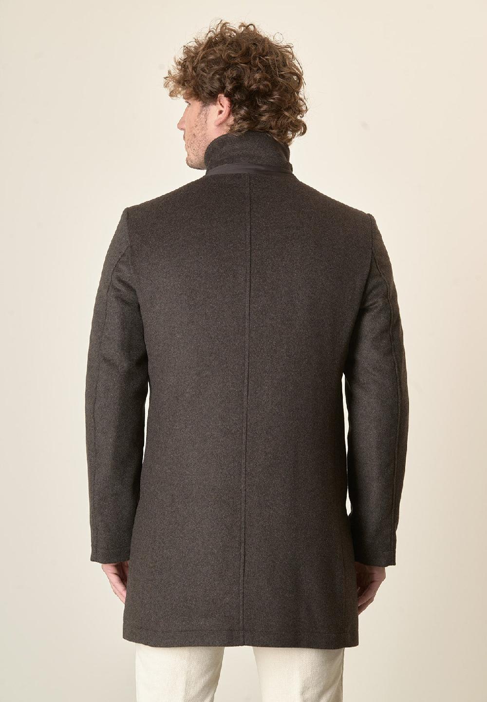 Angelico Cappotto moro collo coreano pettorina staccabile Spedizione Gratuita