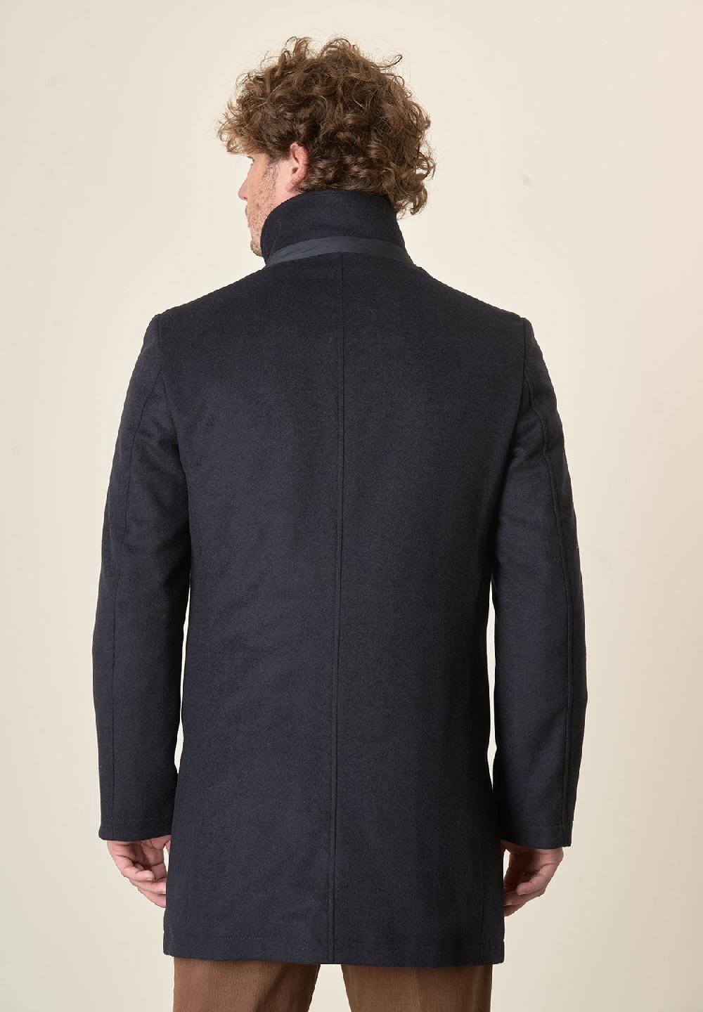 Angelico Cappotto blu collo coreano pettorina staccabile Soddisfazione Garantita