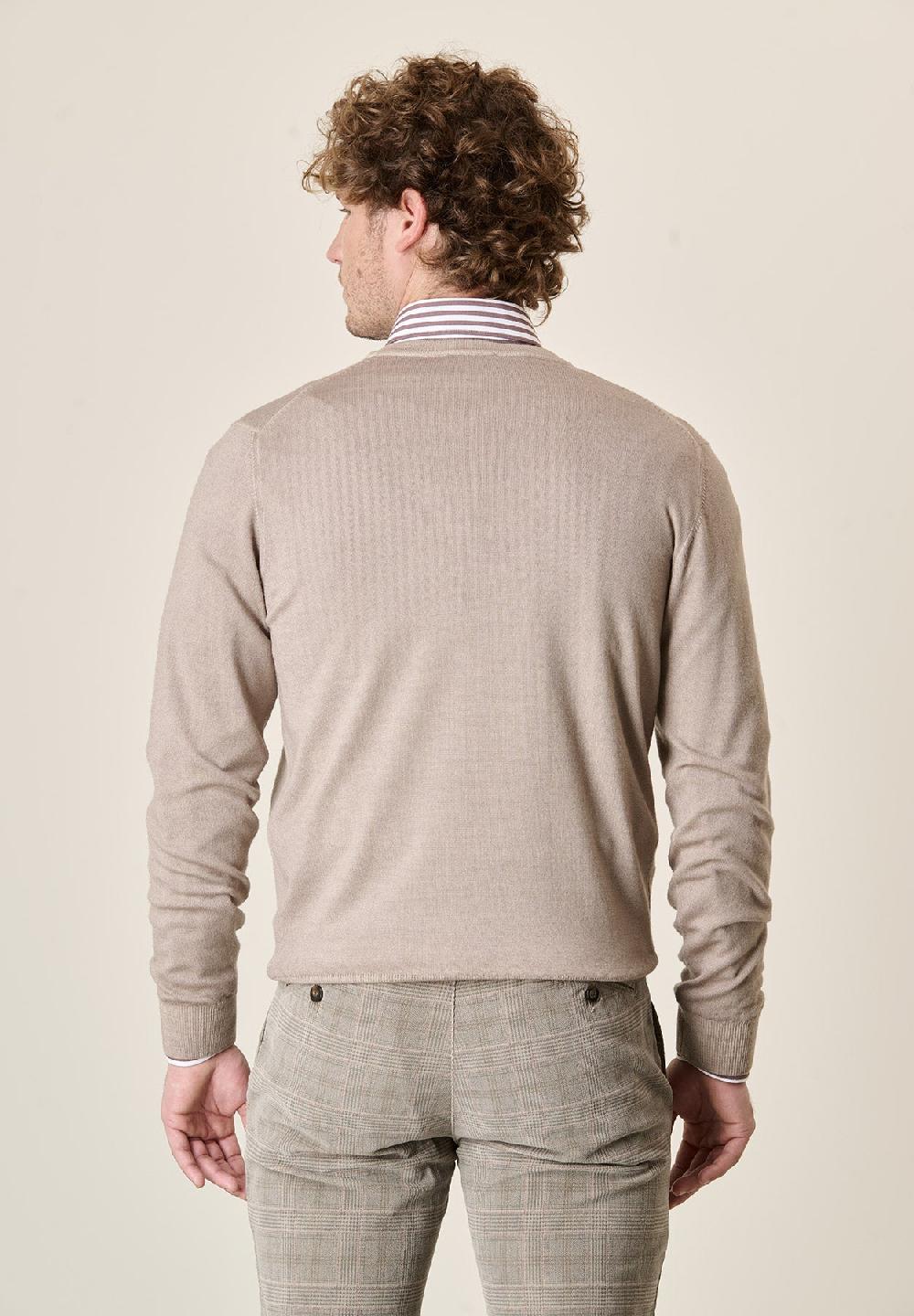 Angelico Girocollo beige lana acidata Acquista Ora