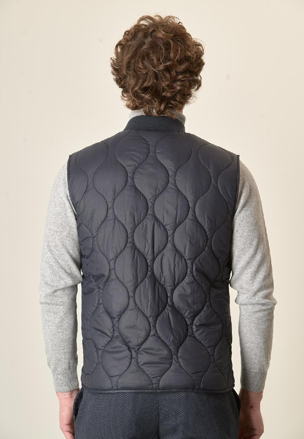Angelico Gilet blu trapuntato Consegna Veloce