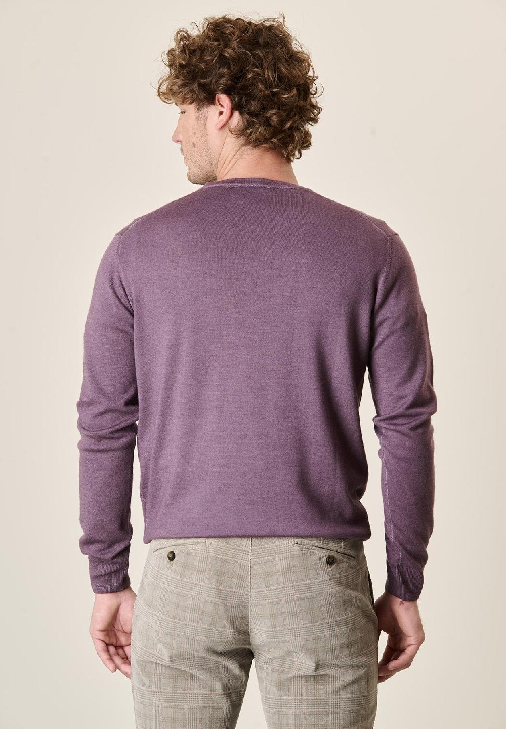 Angelico Girocollo viola lana acidata Shopping Online