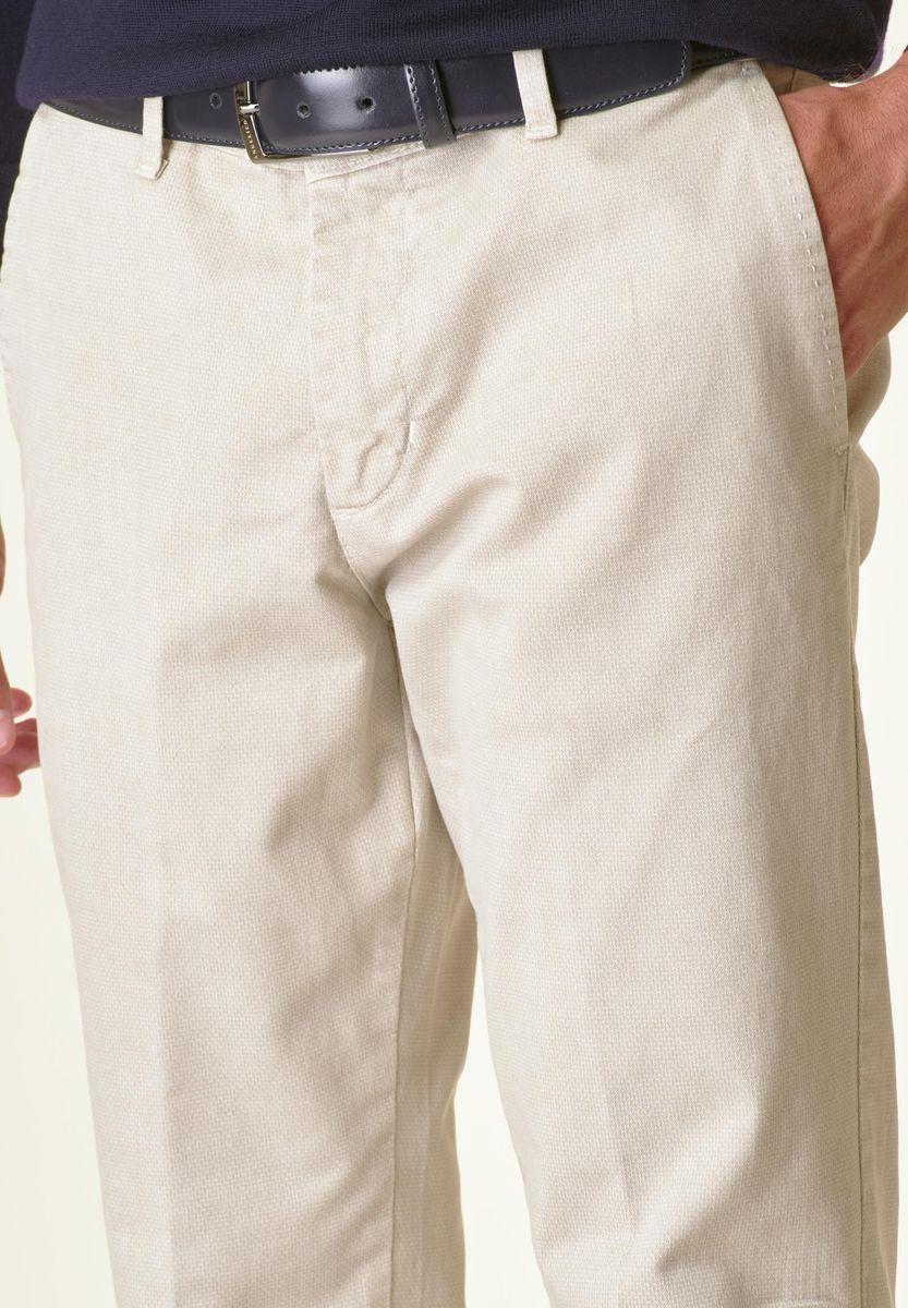 Angelico Pantalone gesso cotone micro-stampa regular Novità
