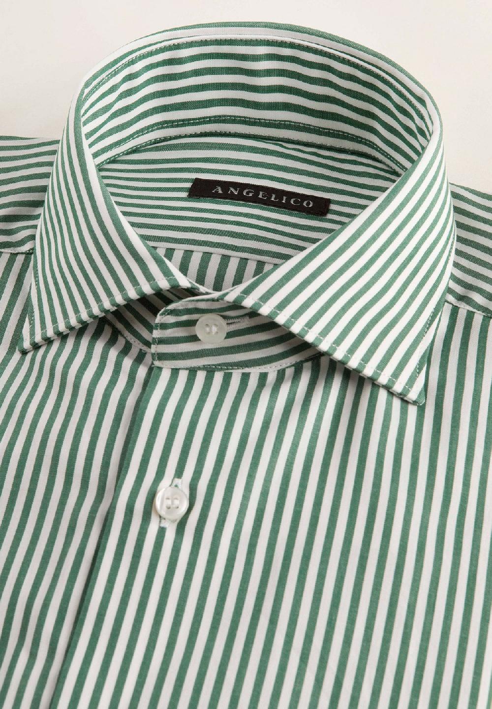 Angelico Camicia verde bacchettina cotone slim fit Presa