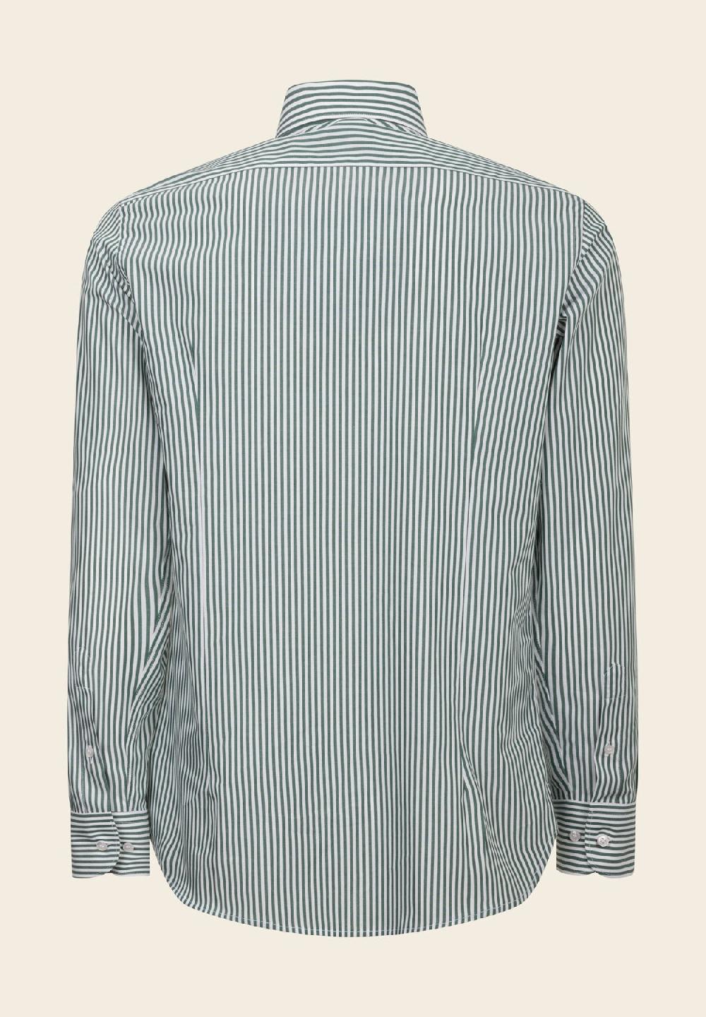 Angelico Camicia verde bacchettina cotone slim fit Presa