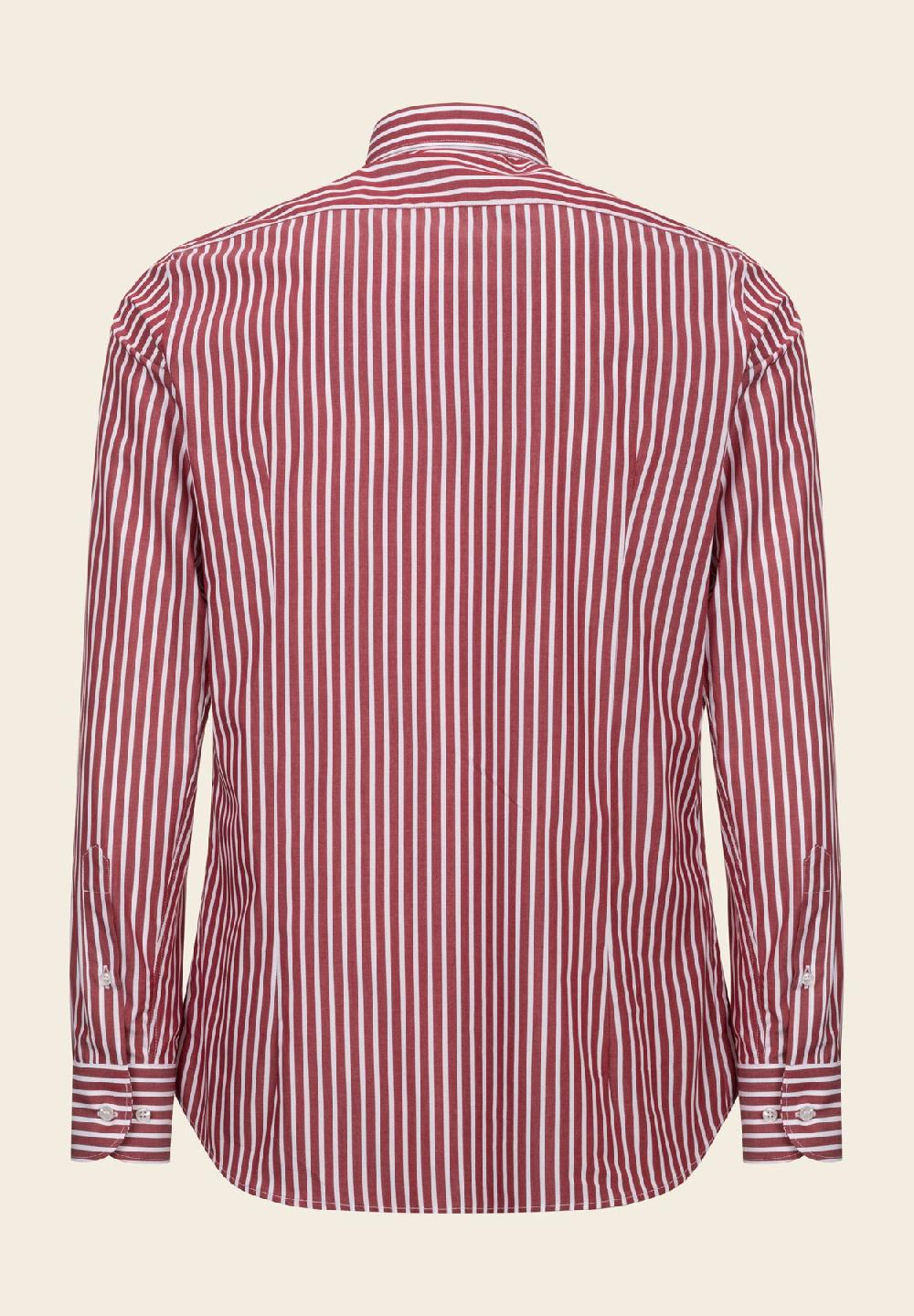 Angelico Camicia rosso bacchettina cotone slim fit Offerta