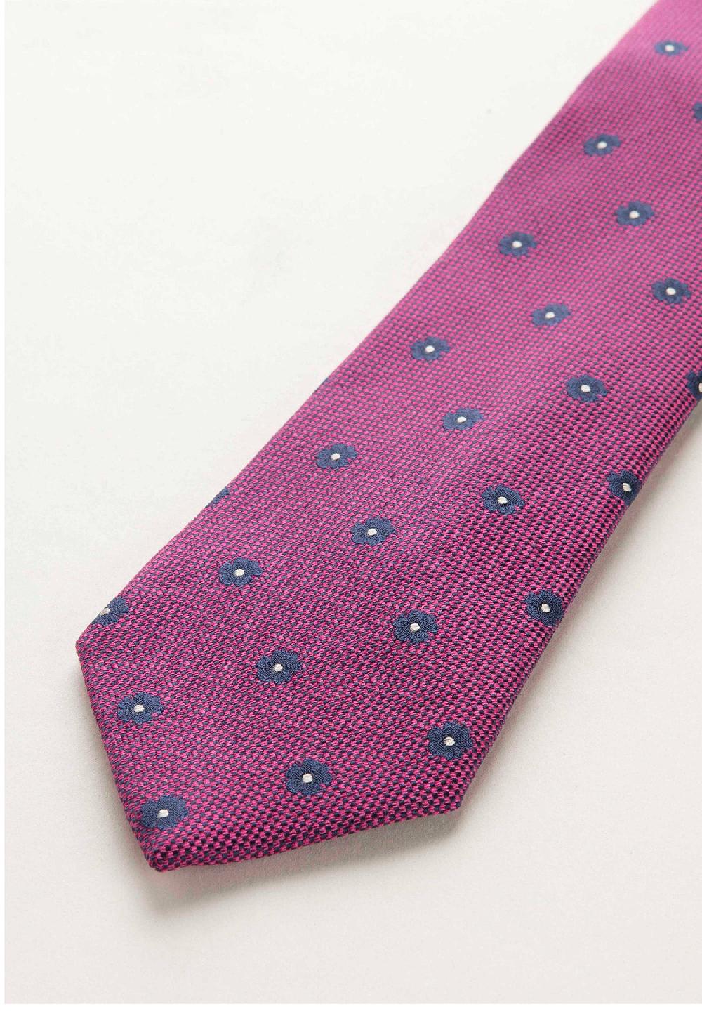 Angelico Cravatta fucsia fiori seta cotone Soddisfazione Garantita