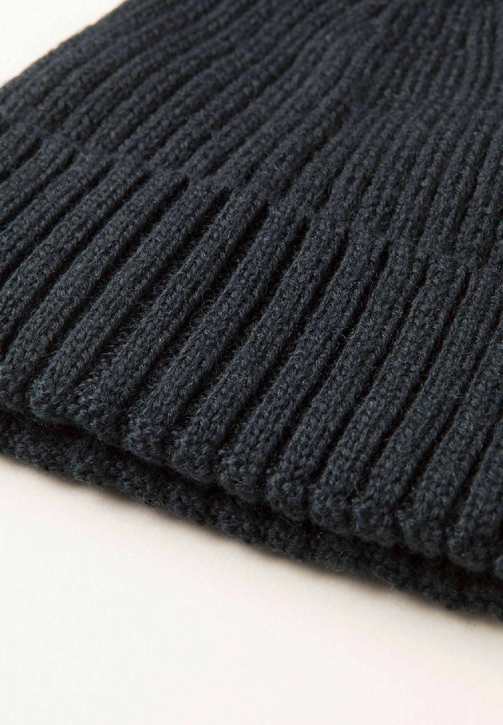 Angelico Berretto navy coste misto lana Shopping Online