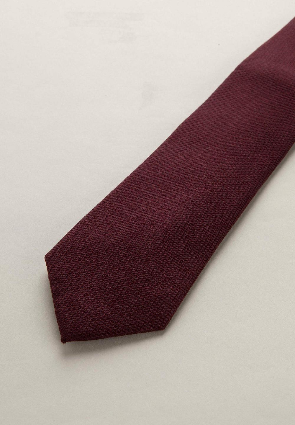 Angelico Cravatta bordeaux microarmatura seta cotone Novità