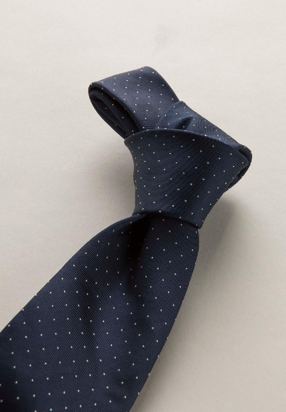 Angelico Cravatta blu micro pois seta Outlet