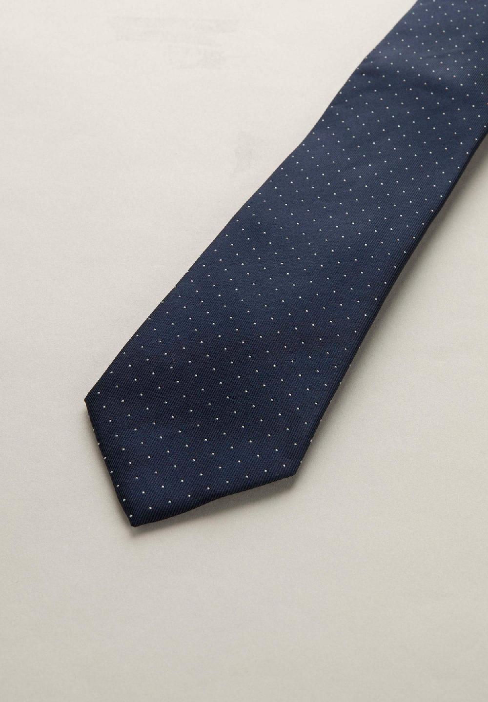 Angelico Cravatta blu micro pois seta Outlet