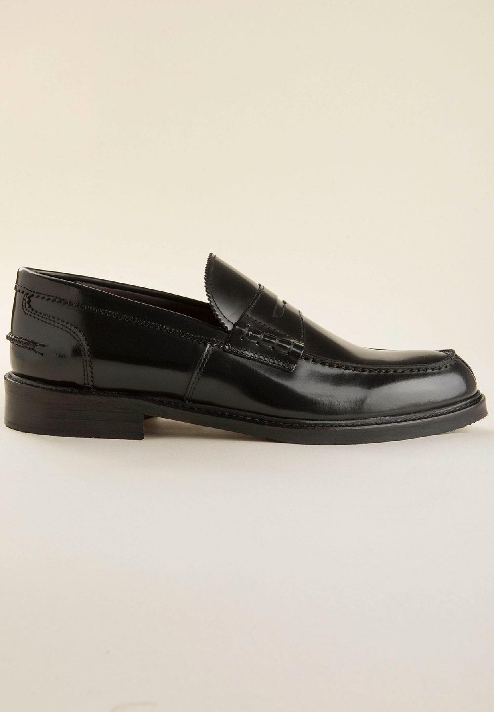 Angelico Mocassino nero pelle abrasivata Offerte