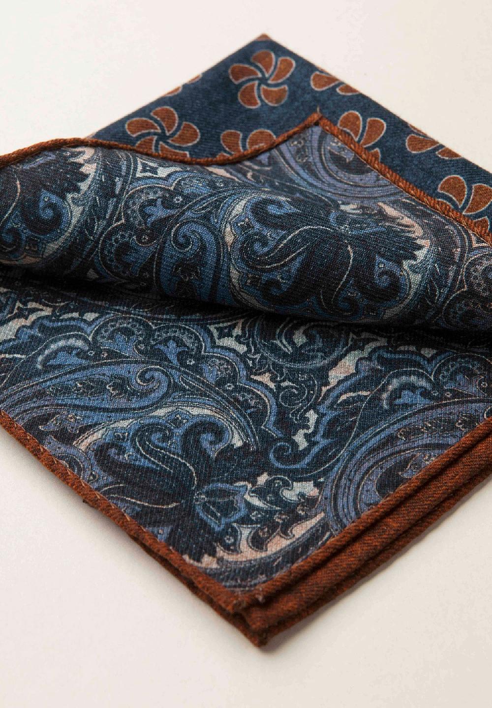 Angelico Pochette blu rosso fronte retro lana I Più Venduti