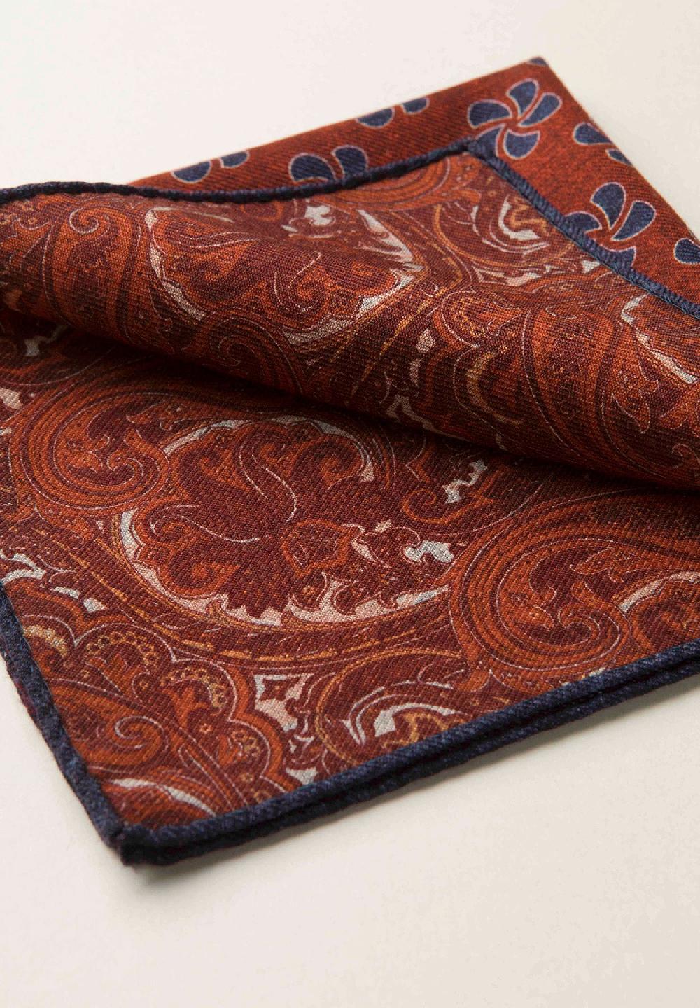 Angelico Pochette bordeaux blu fronte retro lana Negozio