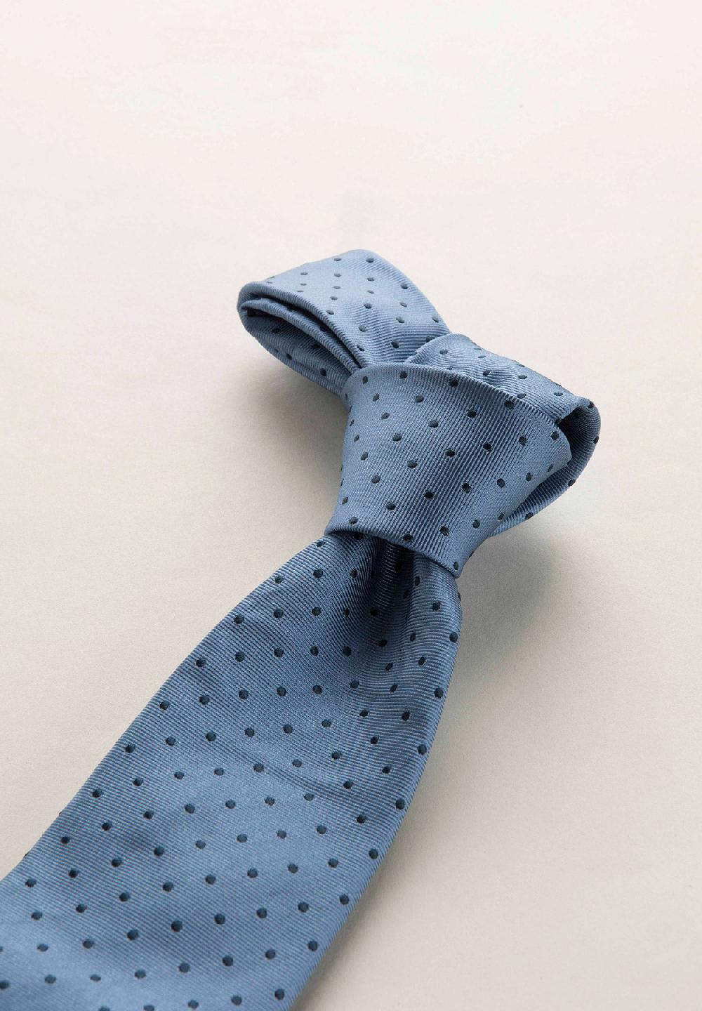 Angelico Cravatta azzurra pois seta In Linea