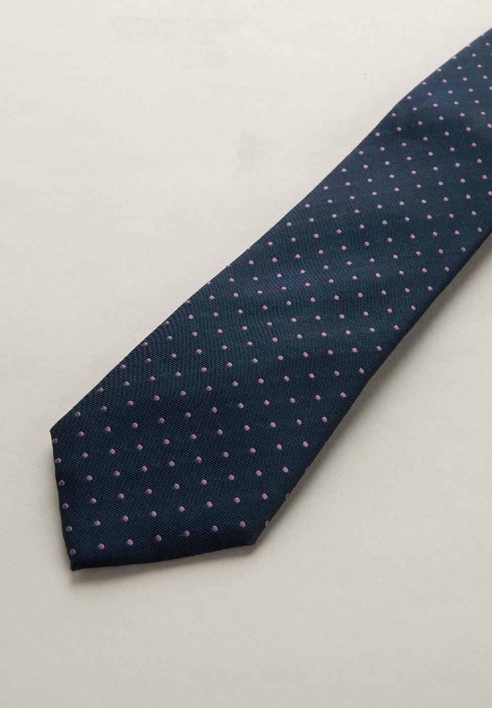 Angelico Cravatta blu pois seta Nuovo
