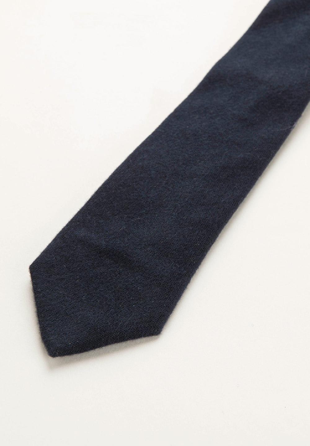 Angelico Cravatta blu navy effetto lana unita Affare Del Giorno
