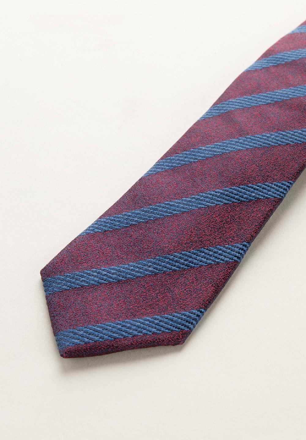 Angelico Cravatta blu bordeaux regimental effetto lana Novità