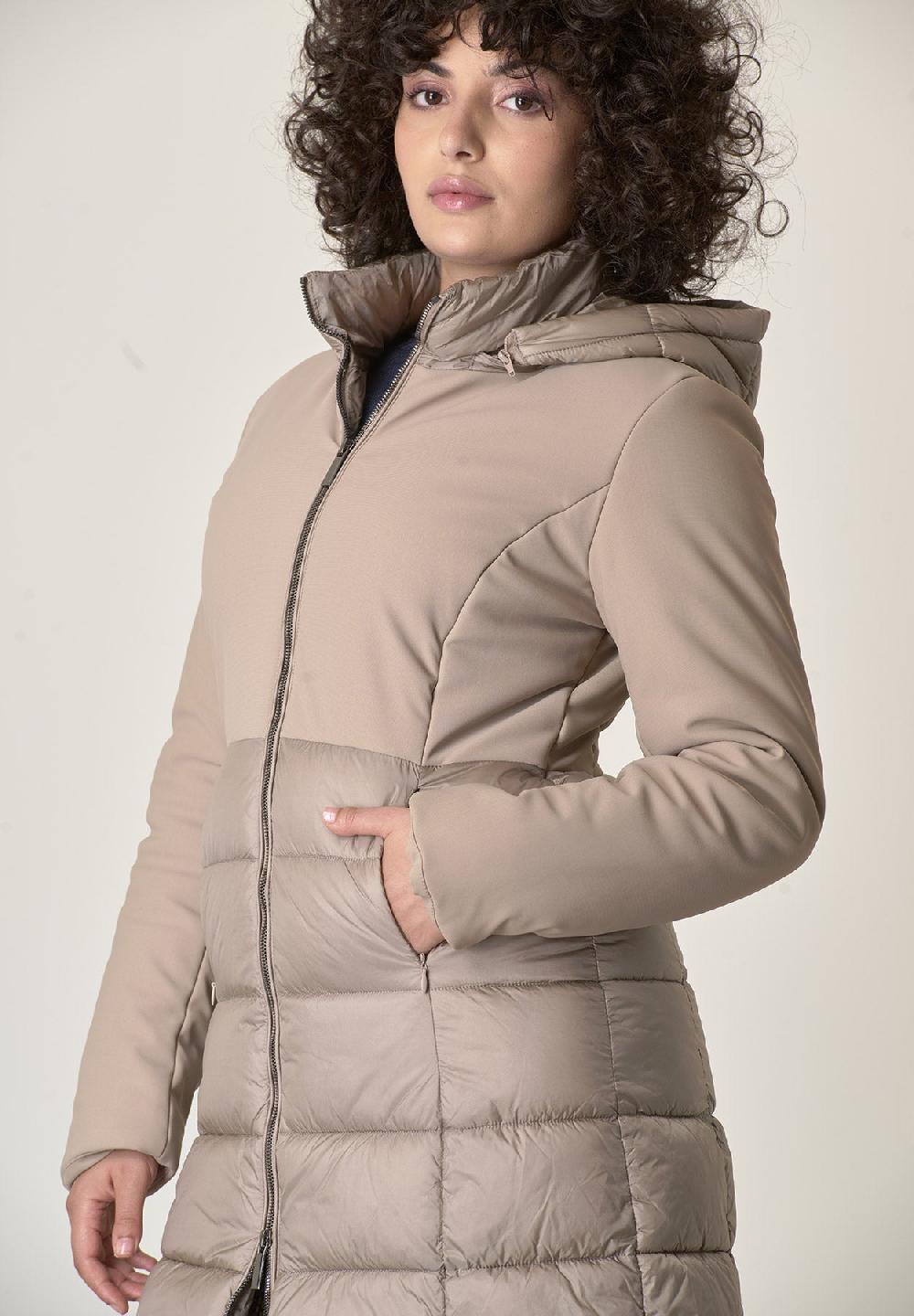 Angelico Piumino beige bi-tessuto trapuntato lunghezza media I Più Venduti
