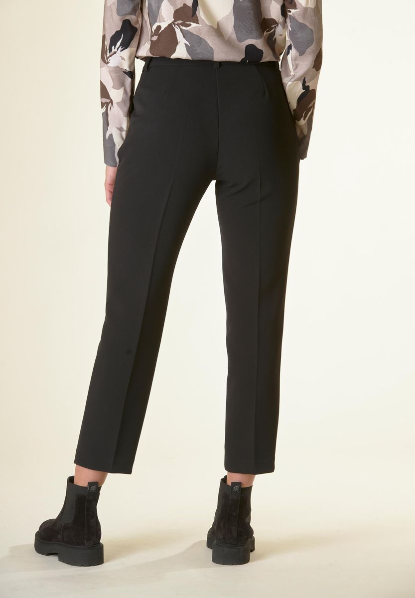 Angelico Pantalone nero crepe sigaretta Promozione Limitata