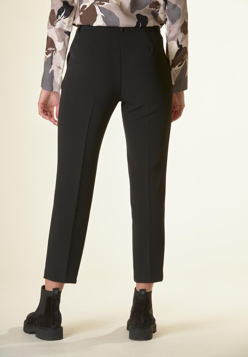 Angelico Pantalone nero crepe sigaretta Promozione Limitata