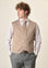 Angelico Gilet beige doppiopetto misto lana Sottocosto