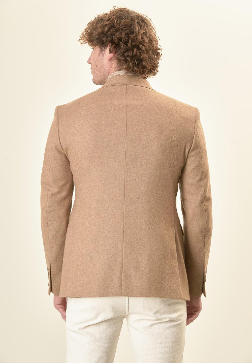 Angelico Giacca cammello pettorina misto lana custom fit Presa