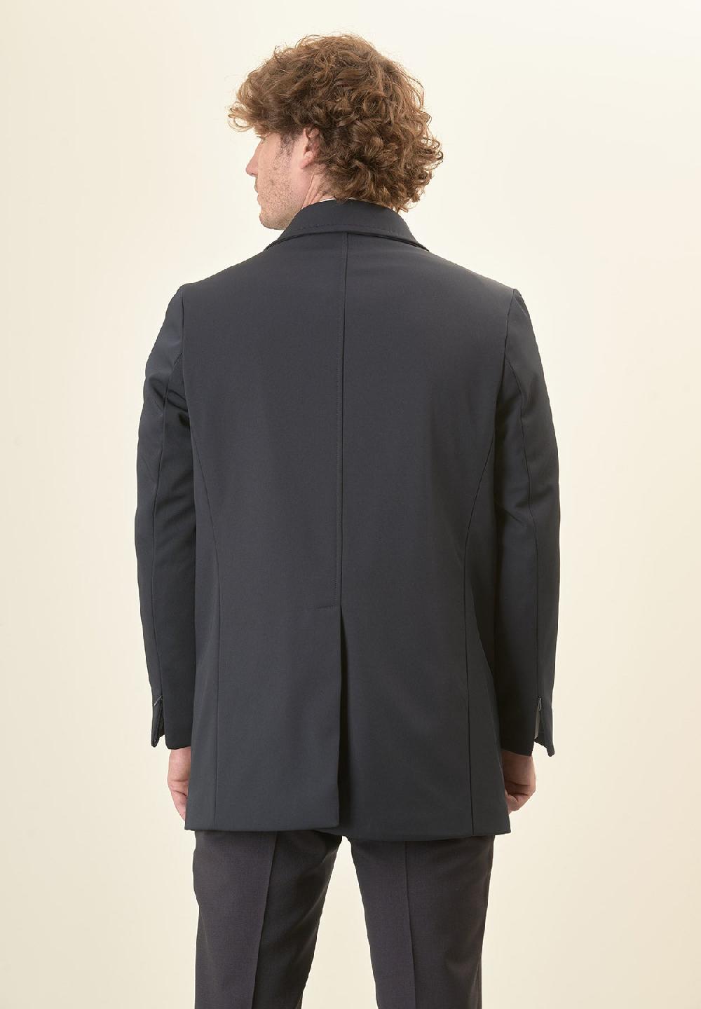 Angelico Impermeabile blu con bottoni Outlet