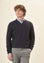 Angelico Scollo V grigio chiaro militare toppe Moda