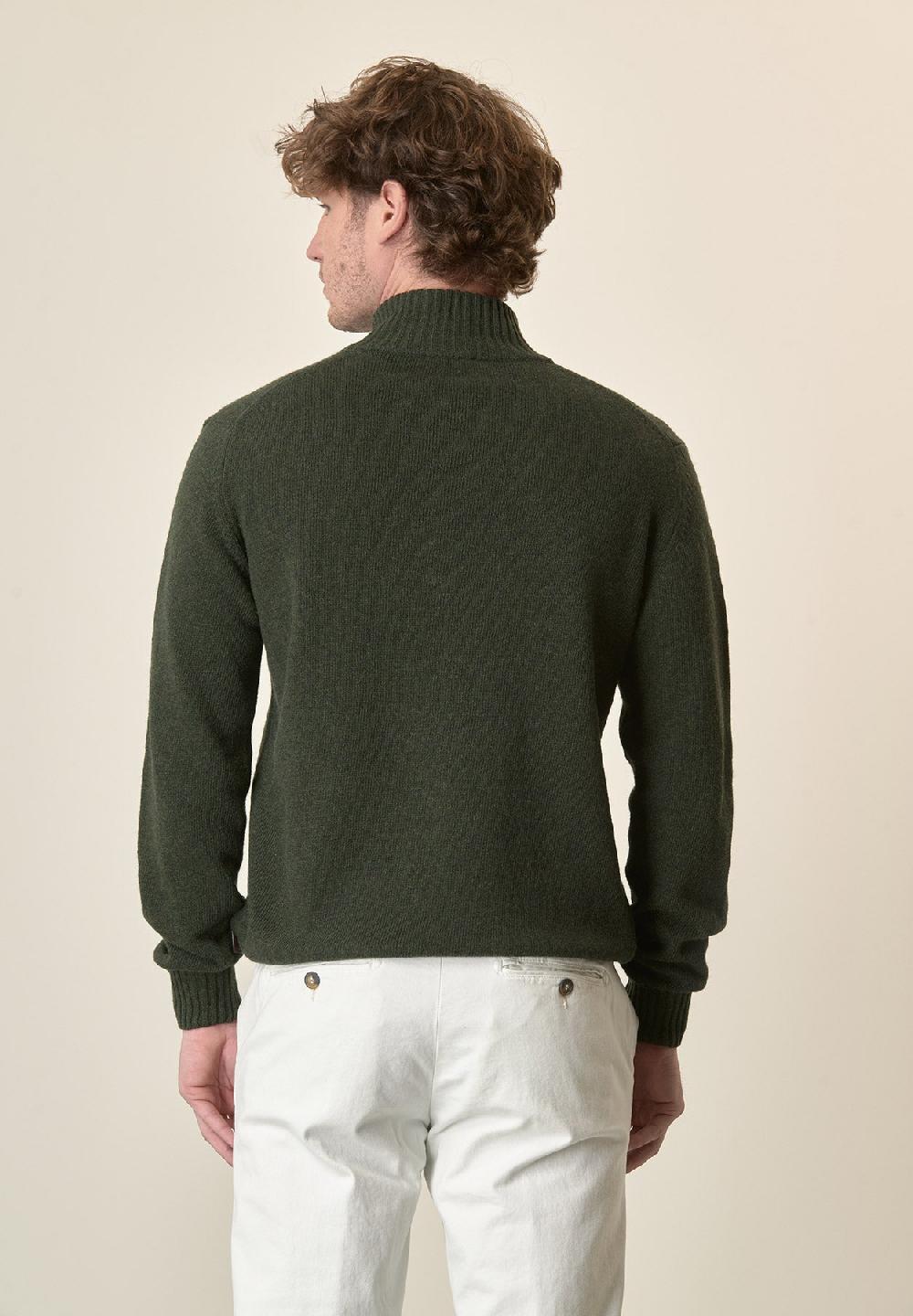 Angelico Lupetto zip verde misto lana 2025