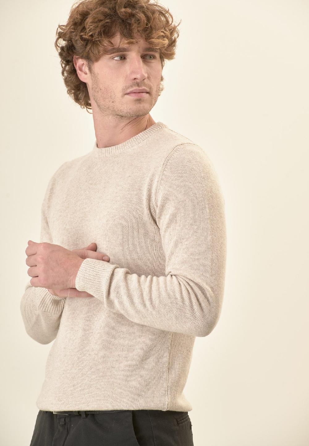 Angelico Girocollo naturale misto cashmere Italia
