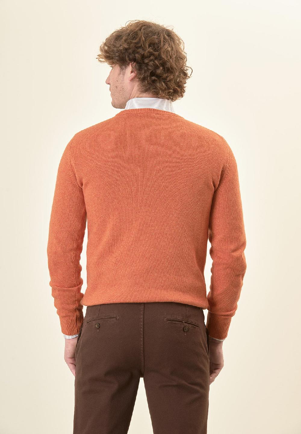 Angelico Girocollo arancione misto cashmere 2025