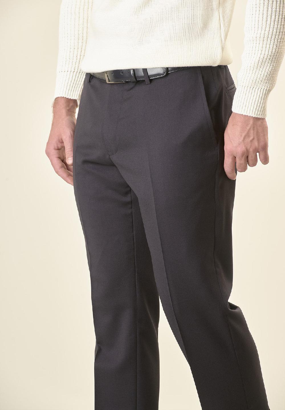 Angelico Pantalone blu sallia lana vergine stretch custom fit Vendita