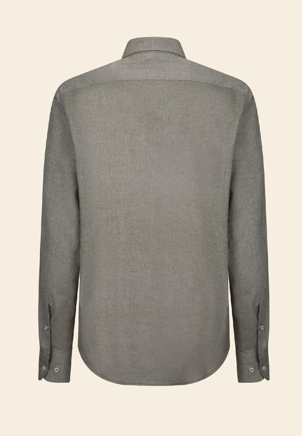 Angelico Camicia verde flanella cotone regular fit Negozi Online