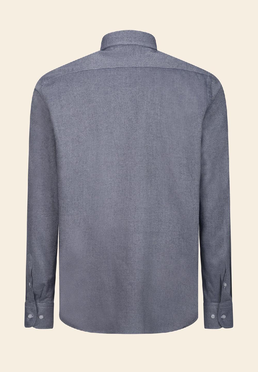Angelico Camicia blu flanella taschino cotone regular fit Acquista Ora