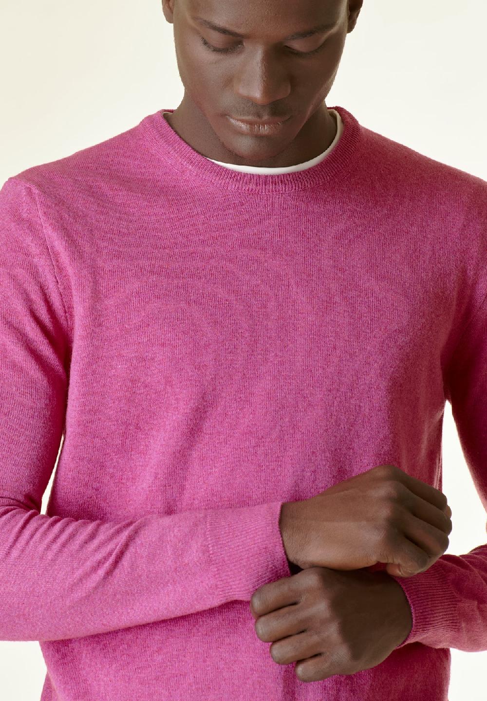 Angelico Girocollo rosa antico misto-cashmere Prezzo Ridotto