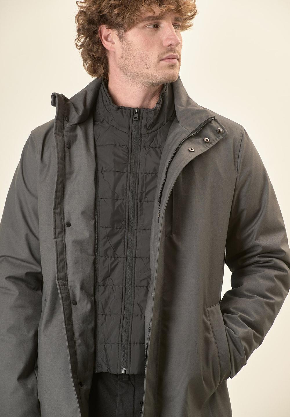 Angelico Giaccone city coat verdone pettorina removibile Sottocosto