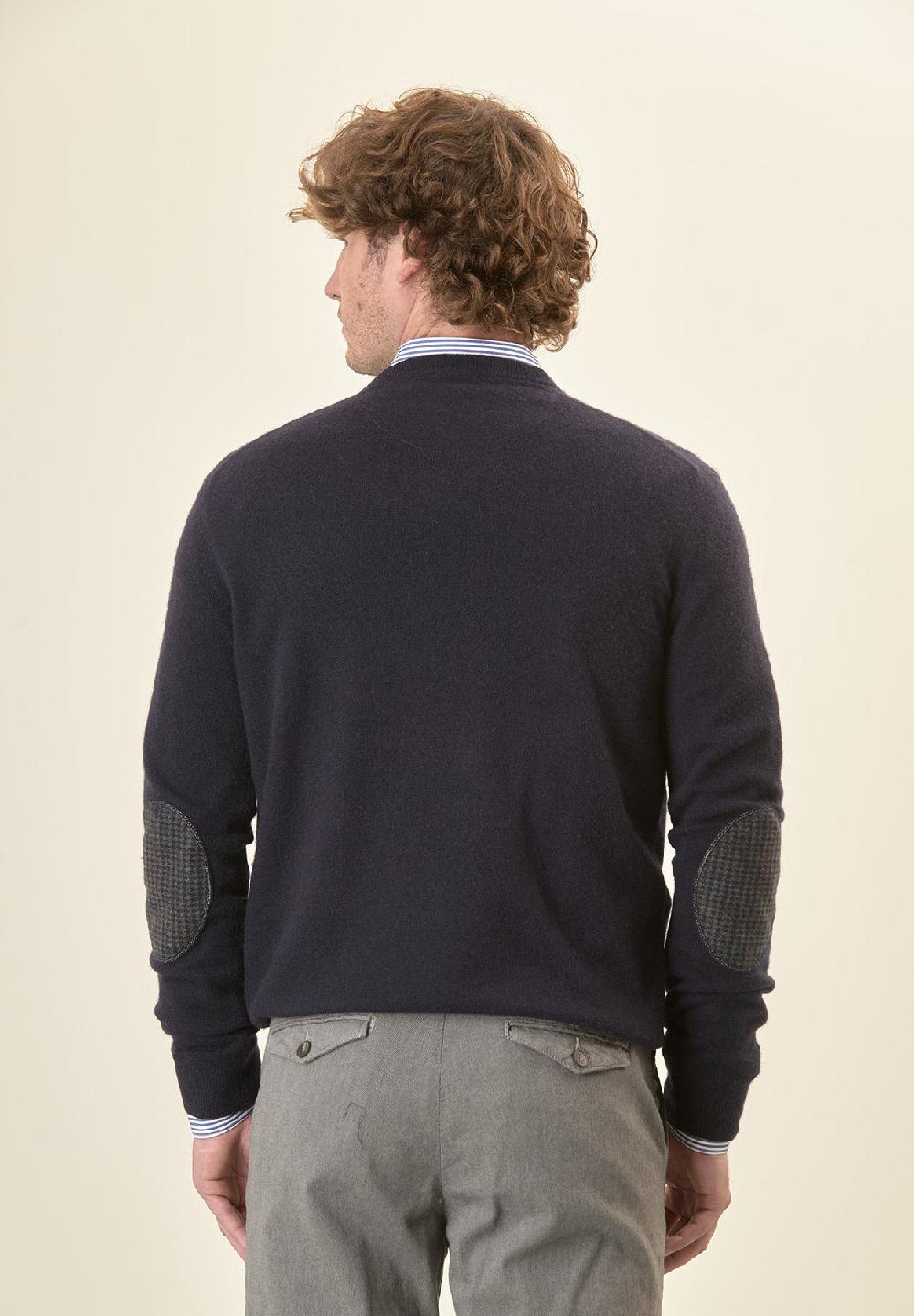 Angelico Scollo V blu scuro toppe Outlet